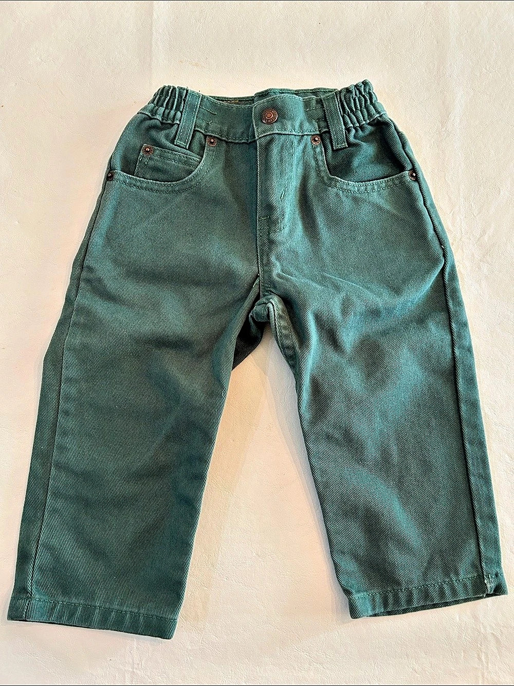 Vintage Levi's 566 Kids Green Jeans 3T